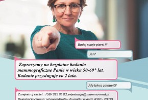 Bezpłatne badania mammograficzne!!!
